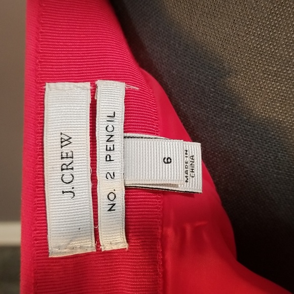 J. Crew No. 2 Pencil skirt size 6. Gorgeous coral colour. Fully lined. Cotton - Picture 6 of 9